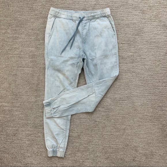 PacSun Bullhead Denim Co Light Blue Wash Joggers Pants Small - Picture 3 of 12